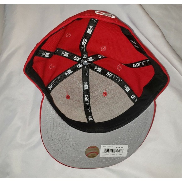 Men's New Era Red Atlanta Braves Fashion Color Basic 59FIFTY Fitted Hat 7 5/8 - Picture 4 of 7